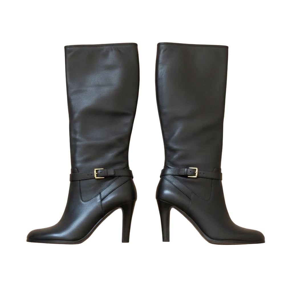 Ralph Lauren Bethan Boots – Size 39.5 / 8.5 – Black Leather