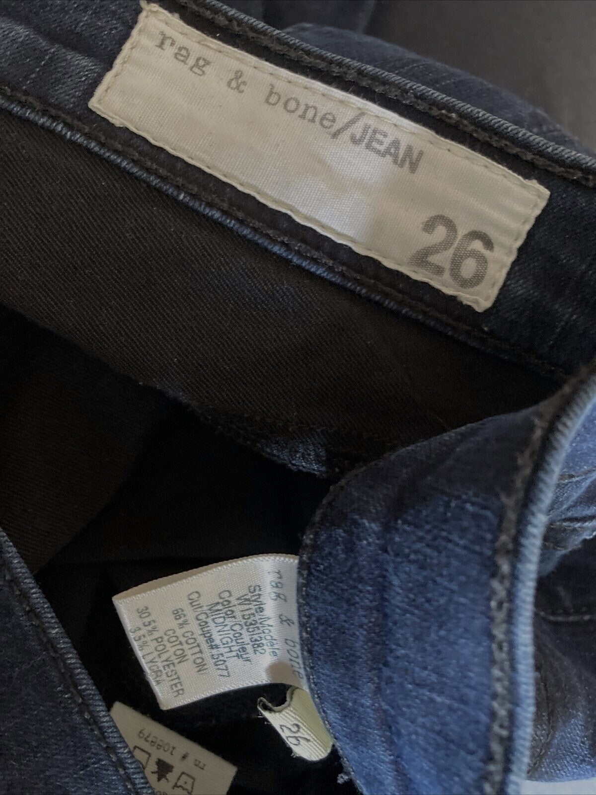 rag & bone Skinny Jeans – Size 26 / 34 / L32 – Blue