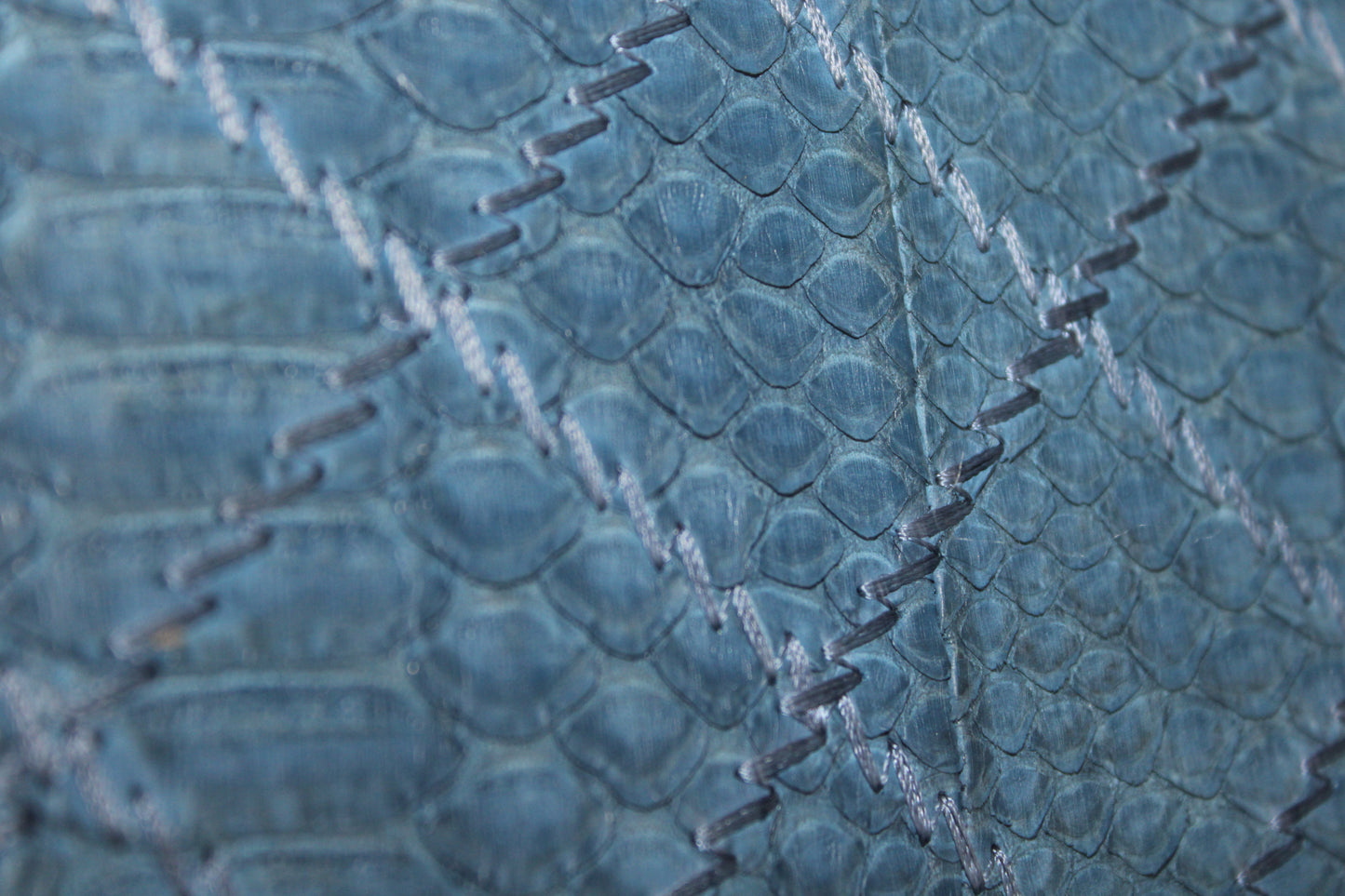 Chanel Classic Flap Bag – Blue-Grey Python Leather – Silver Hardware