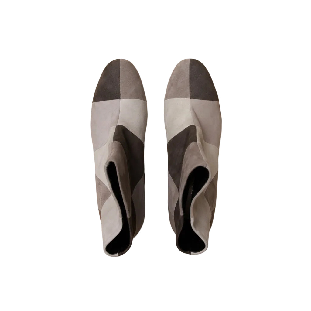Marc Cain Leather Ankle Boots – Beige & Grey- Size EU 40 / UK 9