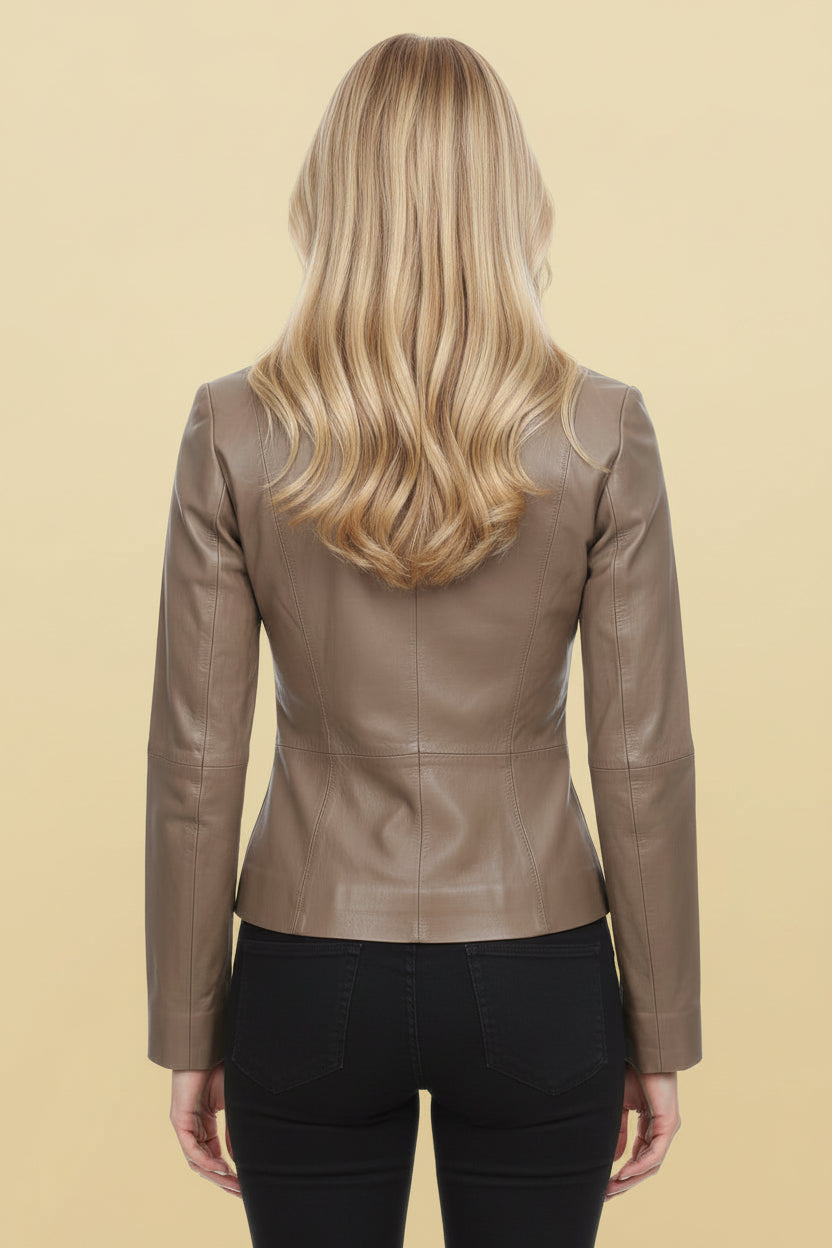 SCHUMACHER Blazer Material: 100% brown lambskin Size 36 brown