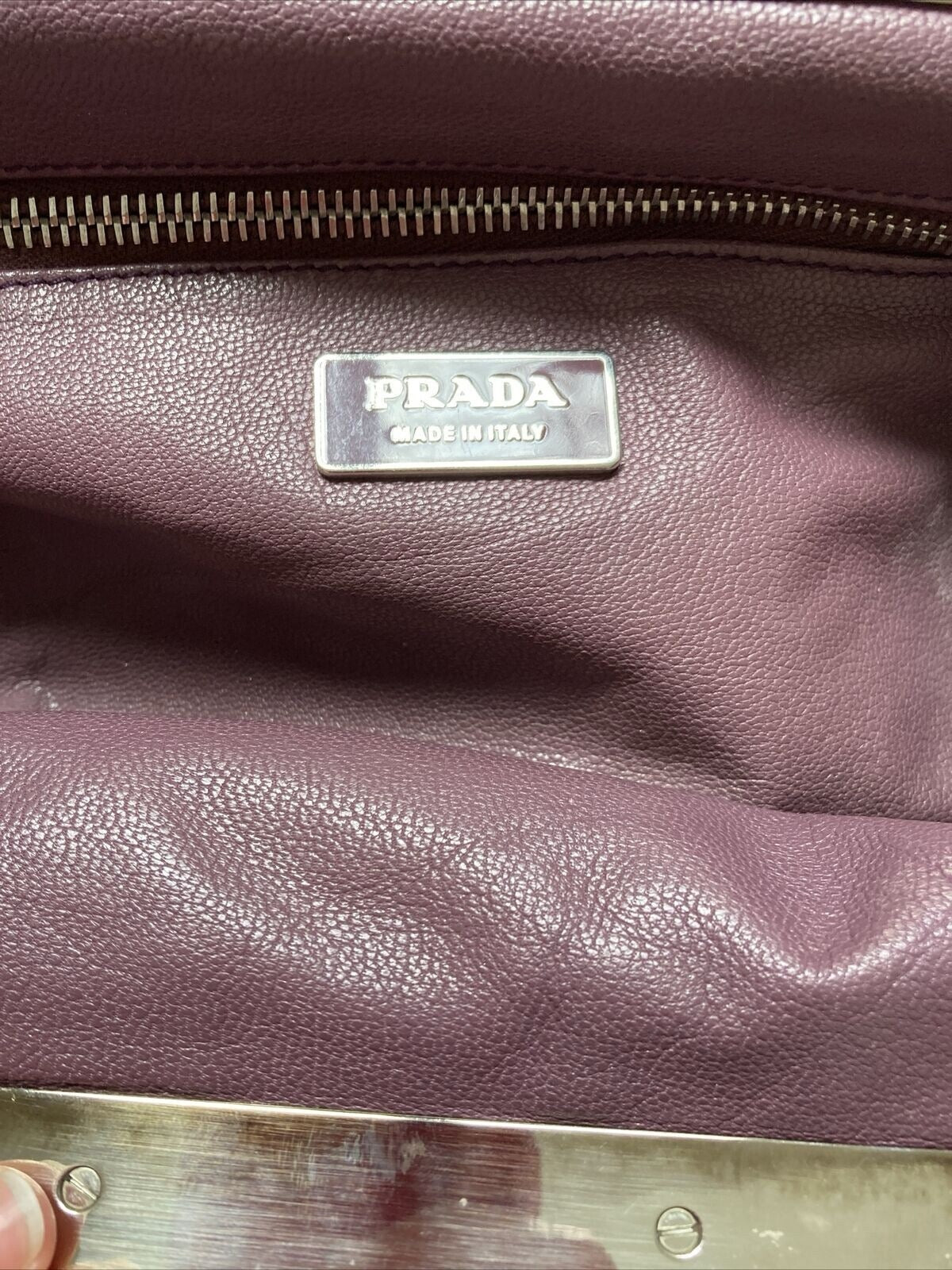 Prada | Material: Python leather | Handbags | Color: Purple | Made in Italy | Clutch
