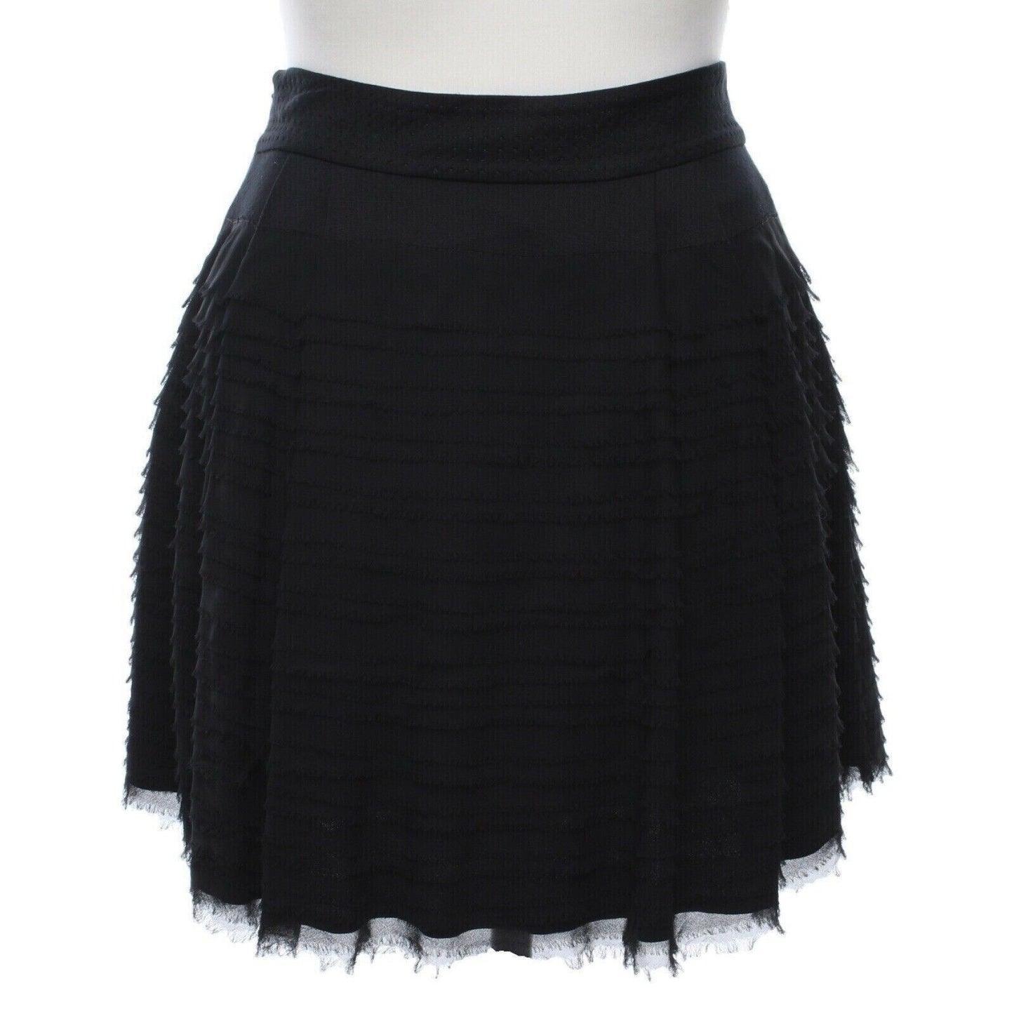 Diane Von Furstenberg Silk Skirt, Size 34, Black, Pure Silk