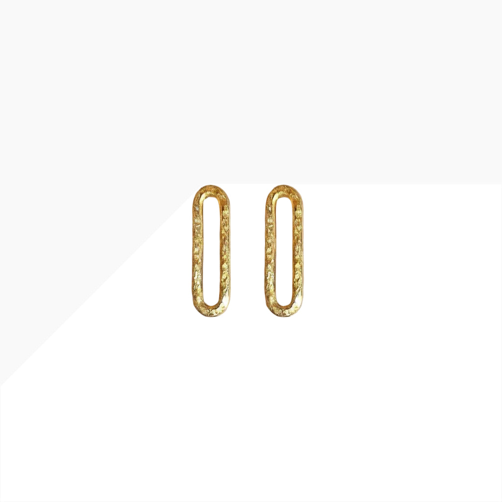 Handcrafted Spark Stud Earrings – 925 Sterling Silver & Gold-Plated – Made in Germany