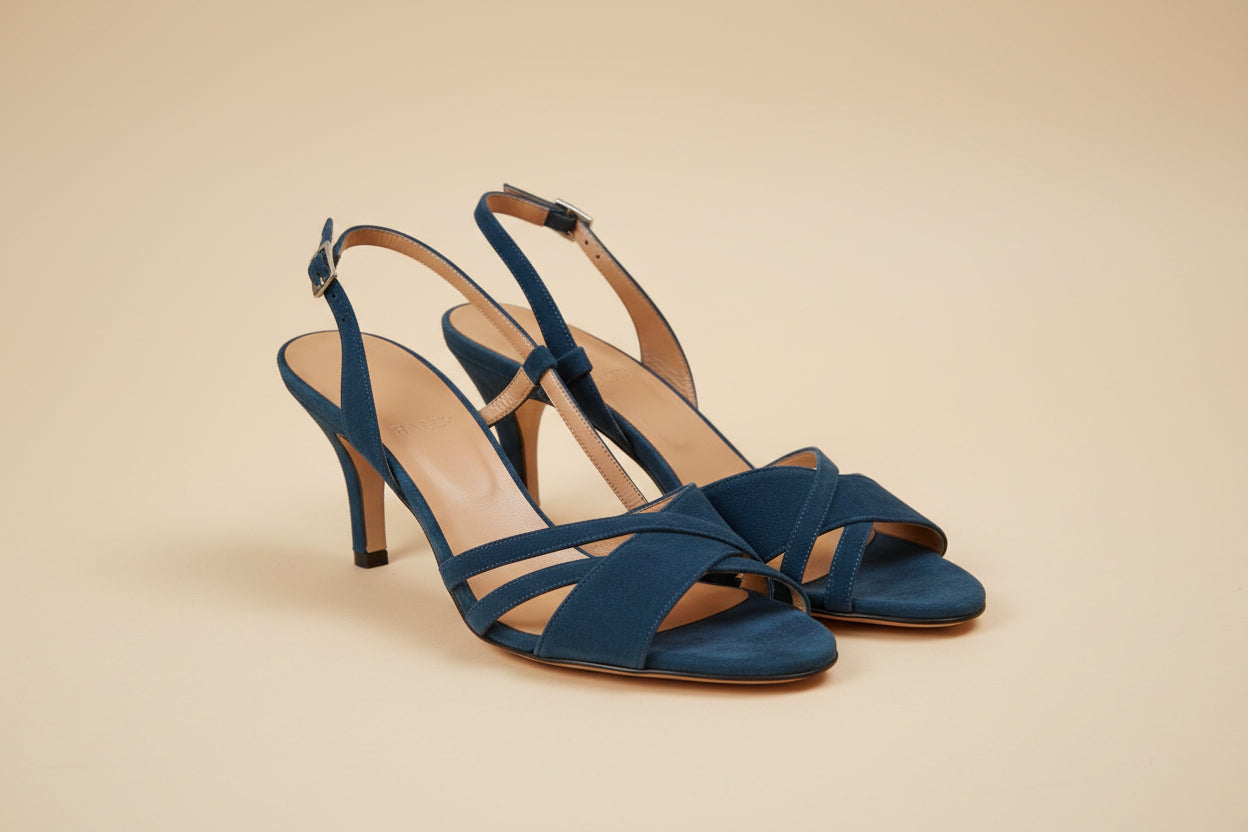 BALLY Suede Stiletto Heels – Blue – Size EU 40 / UK 9
