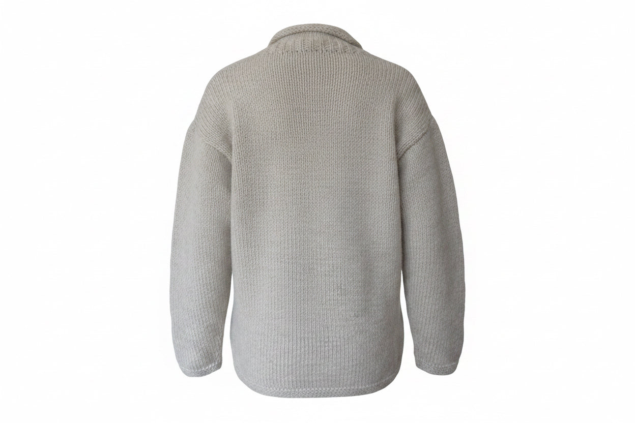 100% Himalayan Yak Wool Roll-Neck Sweater, Size M