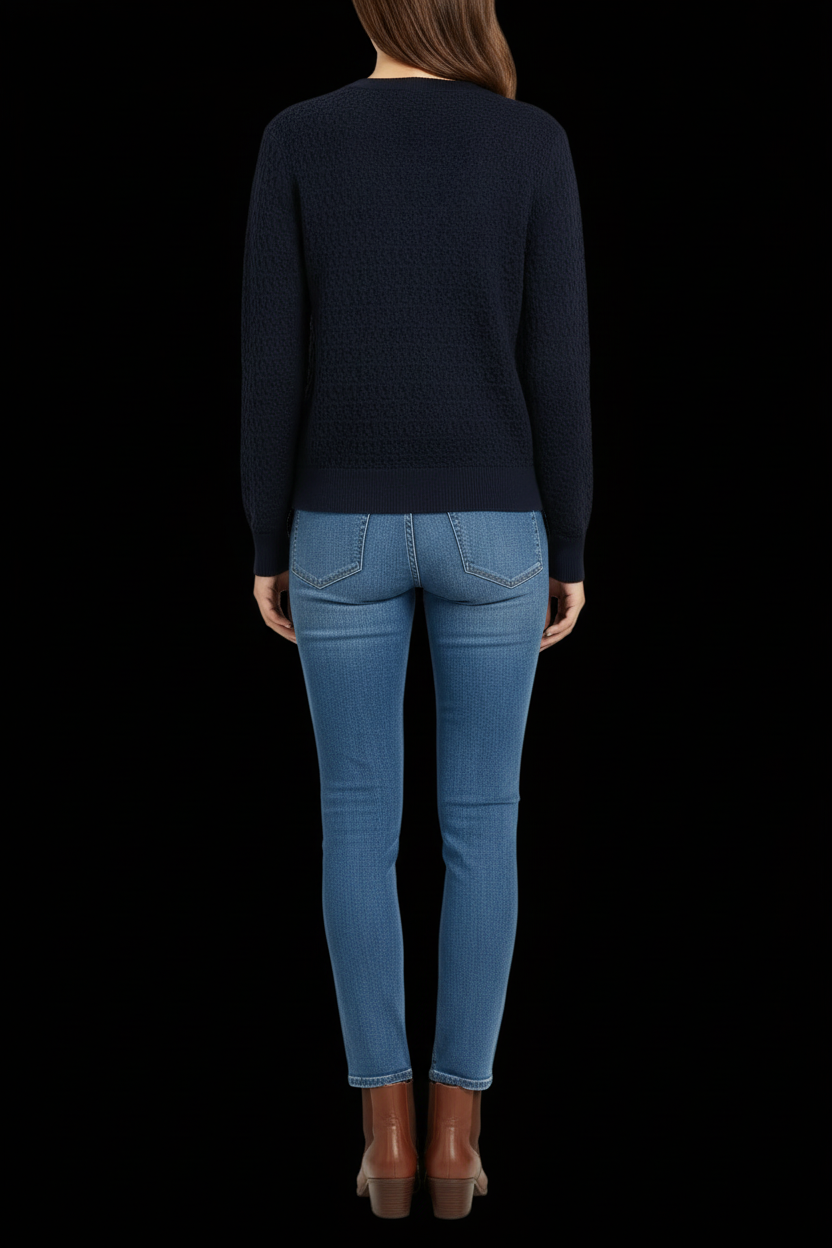 Chanel — Wool Knit Cardigan in Black