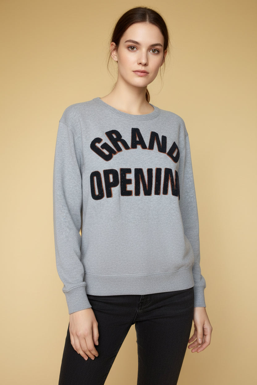Closed — Cotton Sweatshirt in Grey Size 38