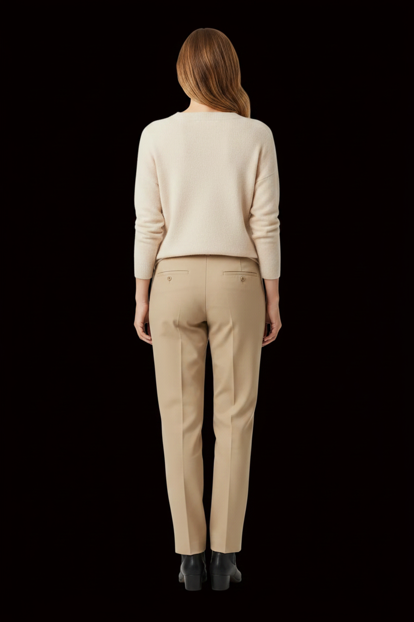 Ralph Lauren — Pure Silk Wide-Leg Trousers in Camel