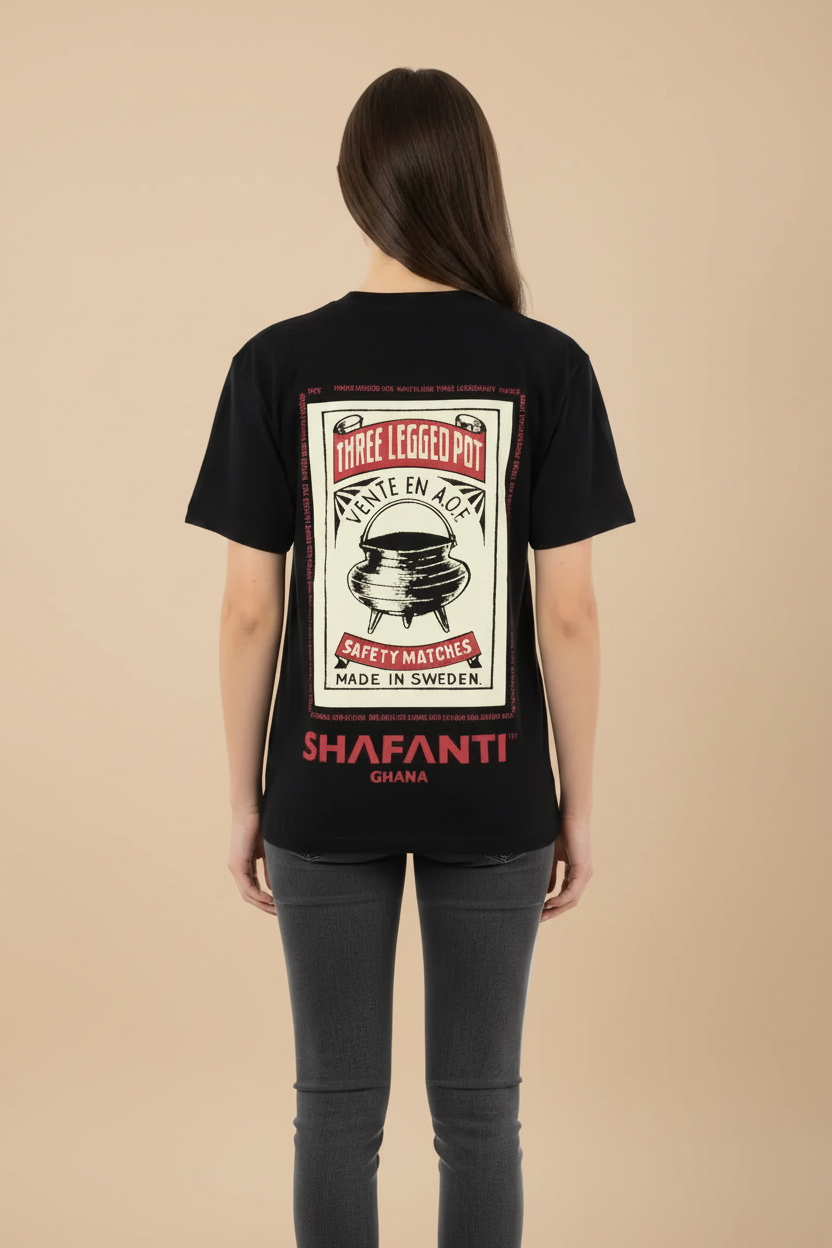 Shafanti “The Three Legged Pot” Limited Edition Cotton T-Shirt – Size M