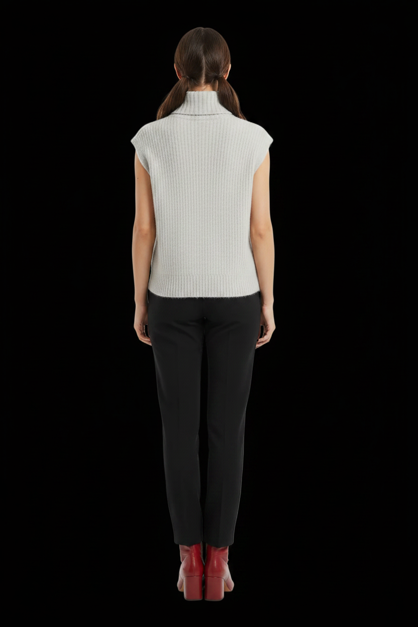Comma — Alpaca Wool Knit Vest in Grey