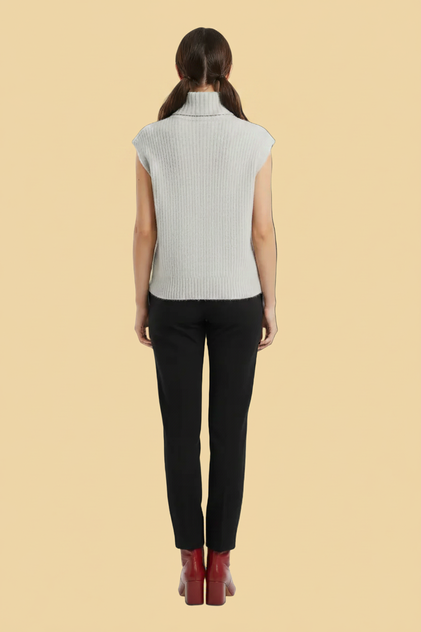 Comma — Alpaca Wool Knit Vest in Grey