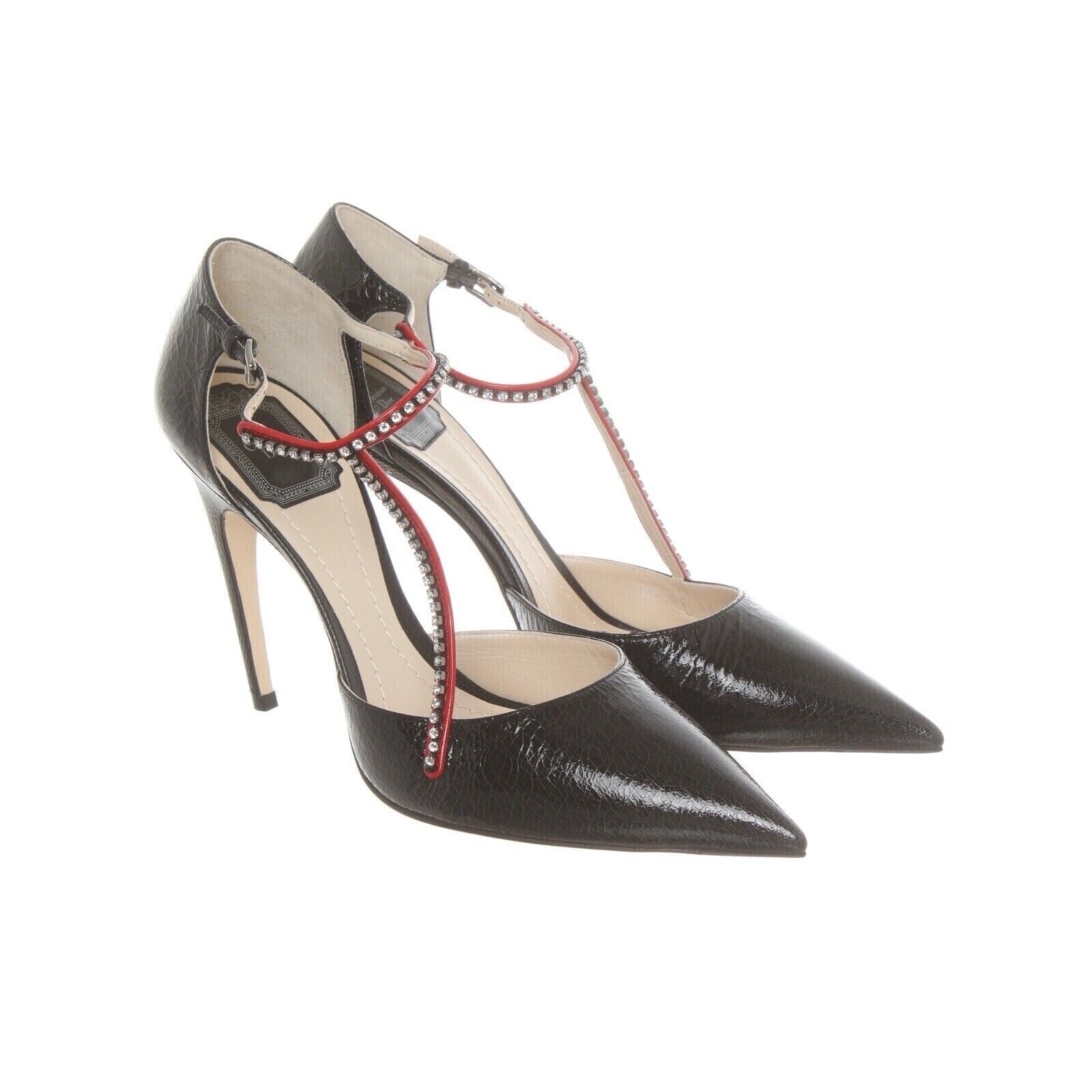 Christian Dior black patent leather peep-toe pumps — view 2