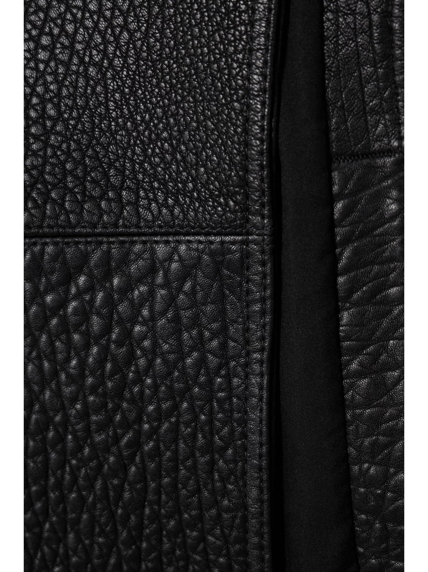 David Koma textured-leather maxi skirt — close-up of textured calf leather grain