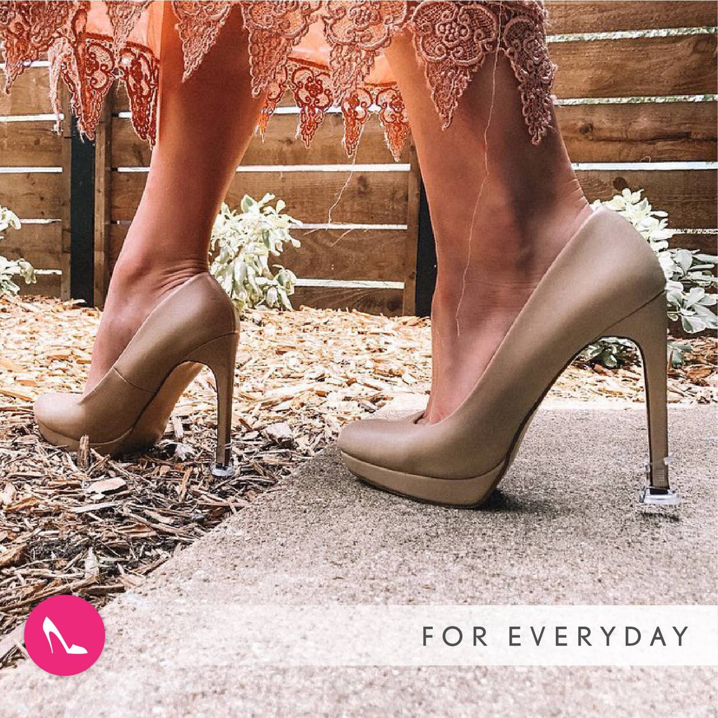 Einzelpaar feiert High Heel Protektor: Clear / Schmal