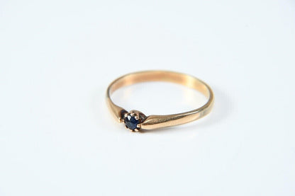 585 Gold Ring – 14K – Sapphire – Ring Size 55