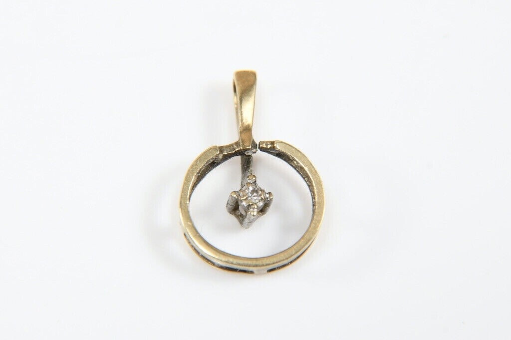 Vintage 333 Gold Pendant – 8K – Genuine Diamond – 1920s