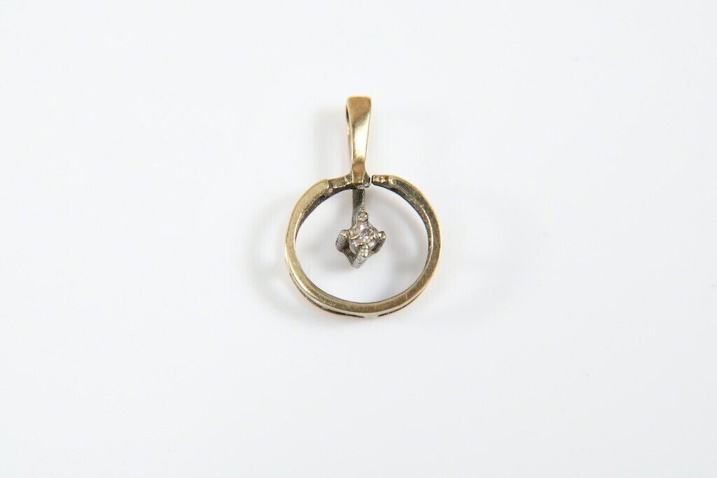 Vintage 333 Gold Pendant – 8K – Genuine Diamond – 1920s