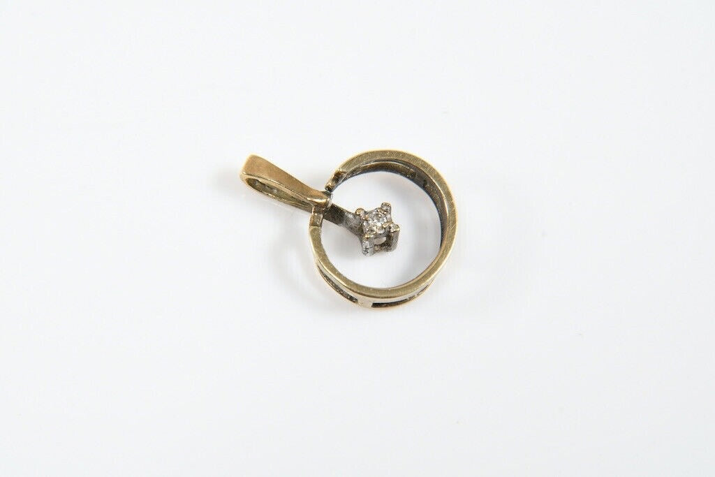 Vintage 333 Gold Pendant – 8K – Genuine Diamond – 1920s