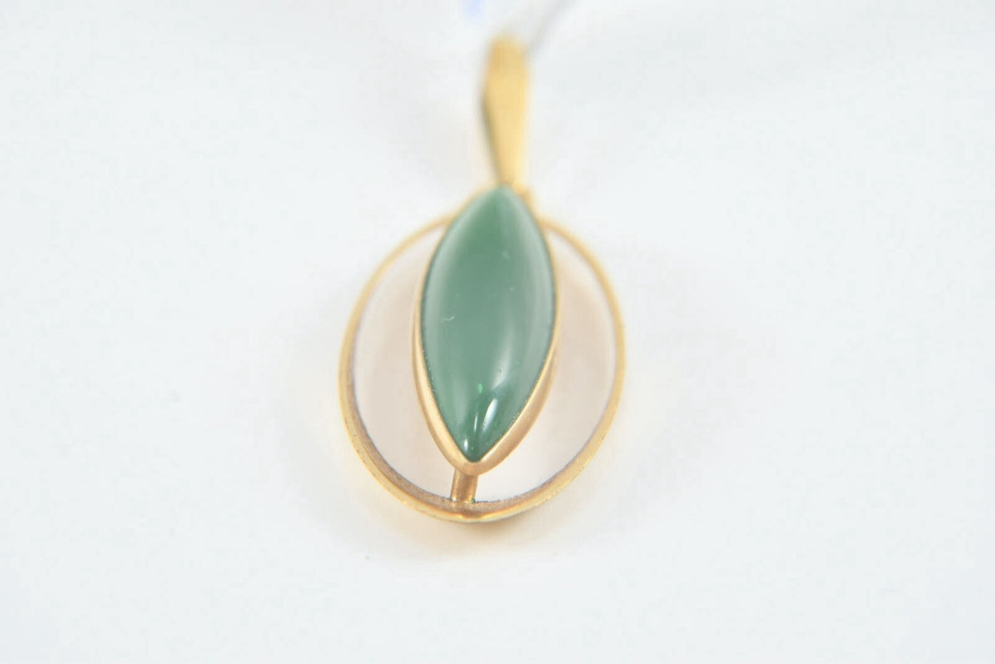 Kordes & Lichtenfels Pendant – Gold-Plated – Green Jade – Marked