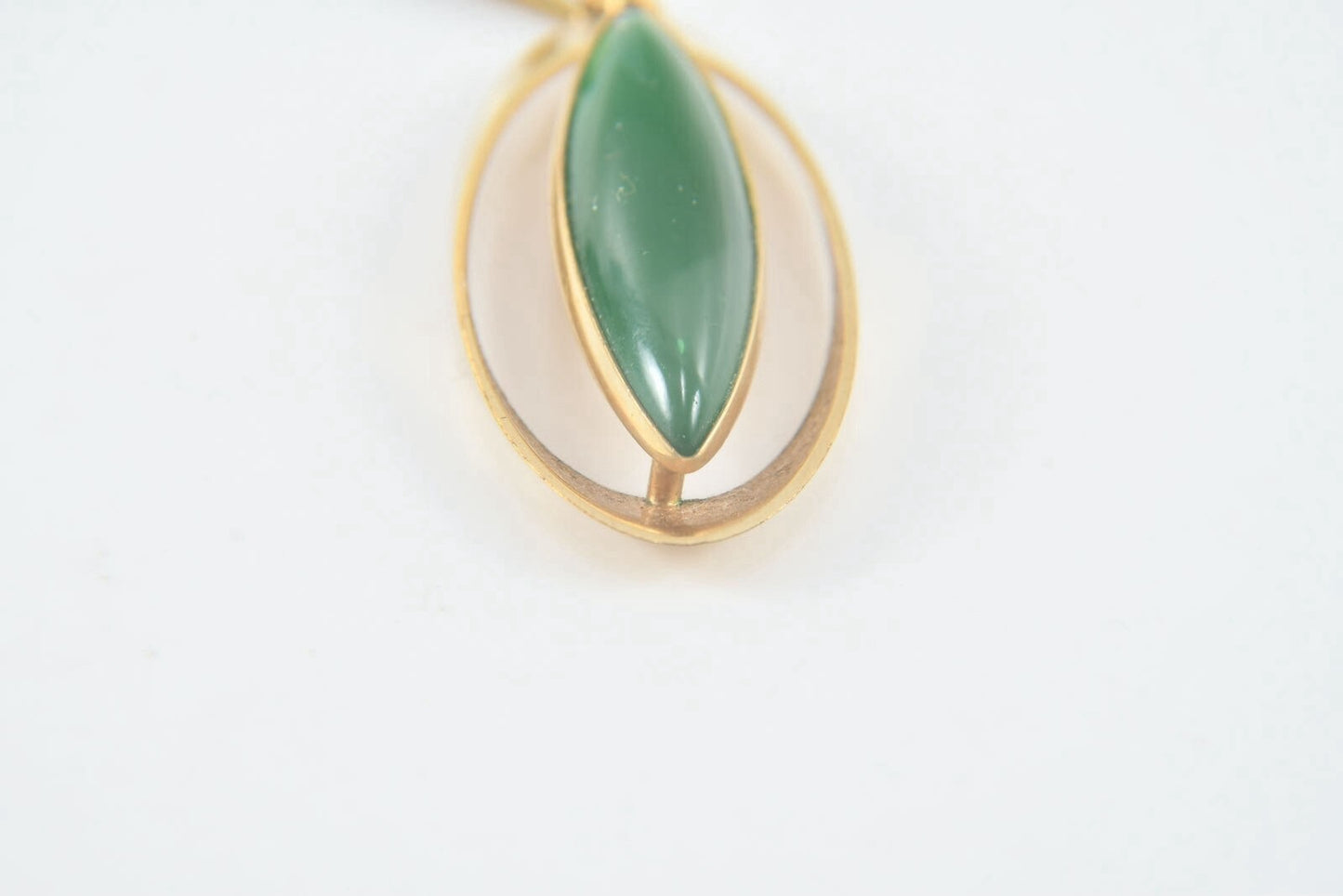 Kordes & Lichtenfels Pendant – Gold-Plated – Green Jade – Marked