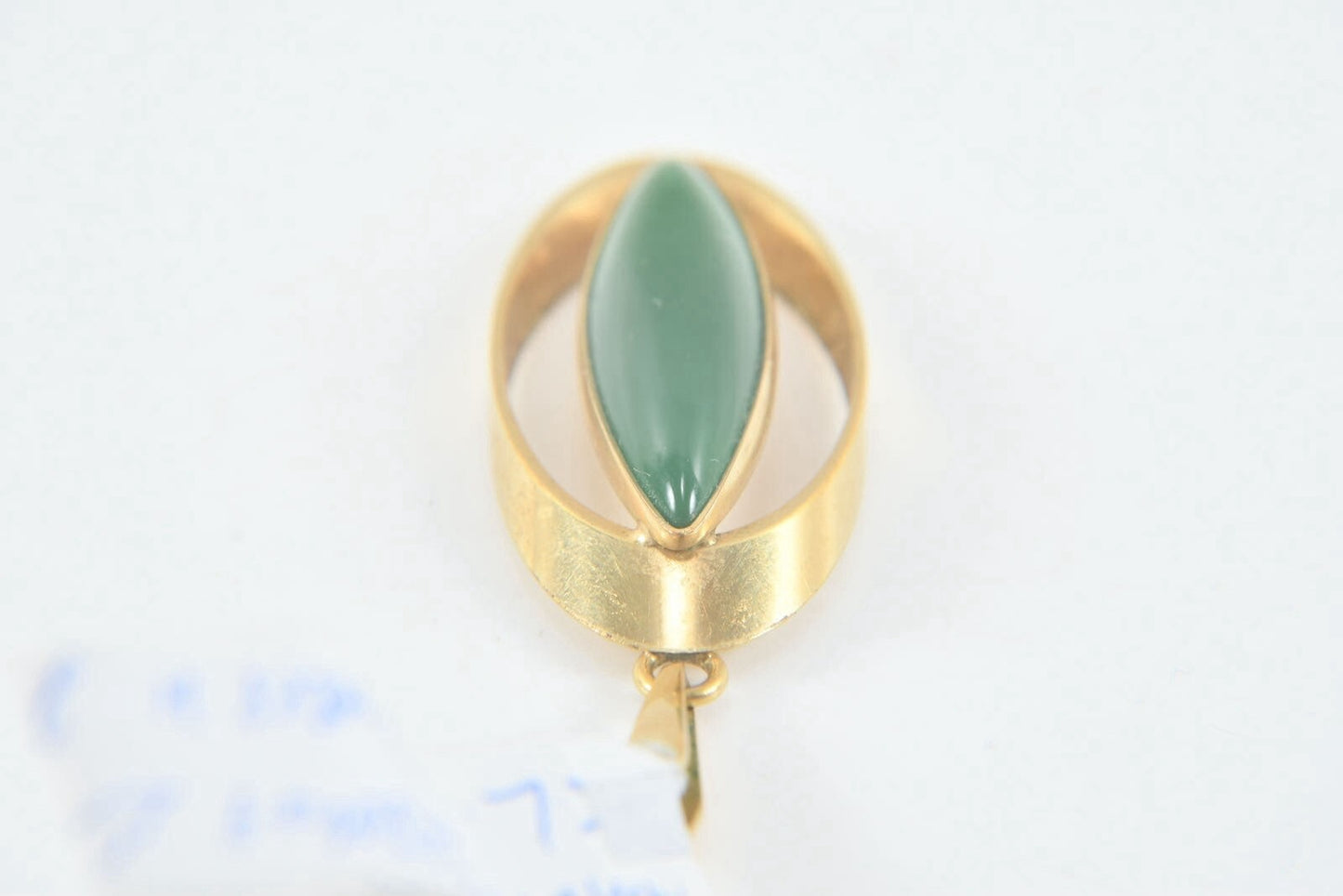 Kordes & Lichtenfels Pendant – Gold-Plated – Green Jade – Marked