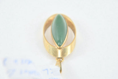 Kordes & Lichtenfels Pendant – Gold-Plated – Green Jade – Marked