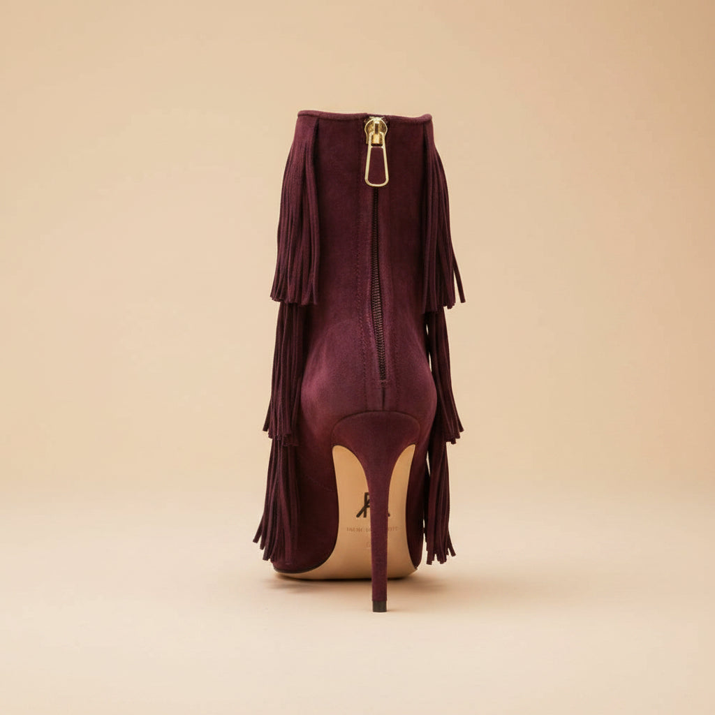 Paul Andrew – Purple Leather Ankle Boots – EU 39.5 – 12 cm Heel –