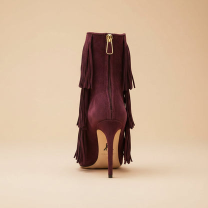 Paul Andrew – Purple Leather Ankle Boots – EU 39.5 – 12 cm Heel –