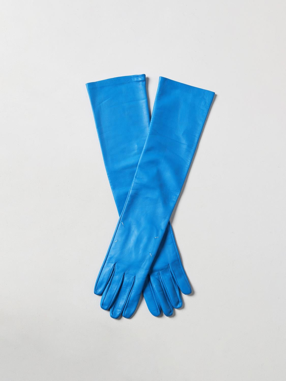 Maison Margiela Line 1 Teal Nappa Leather Opera Gloves – Size M