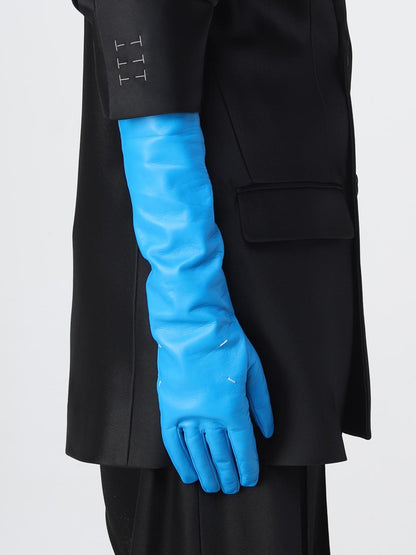 Maison Margiela Line 1 Teal Nappa Leather Opera Gloves – Size M