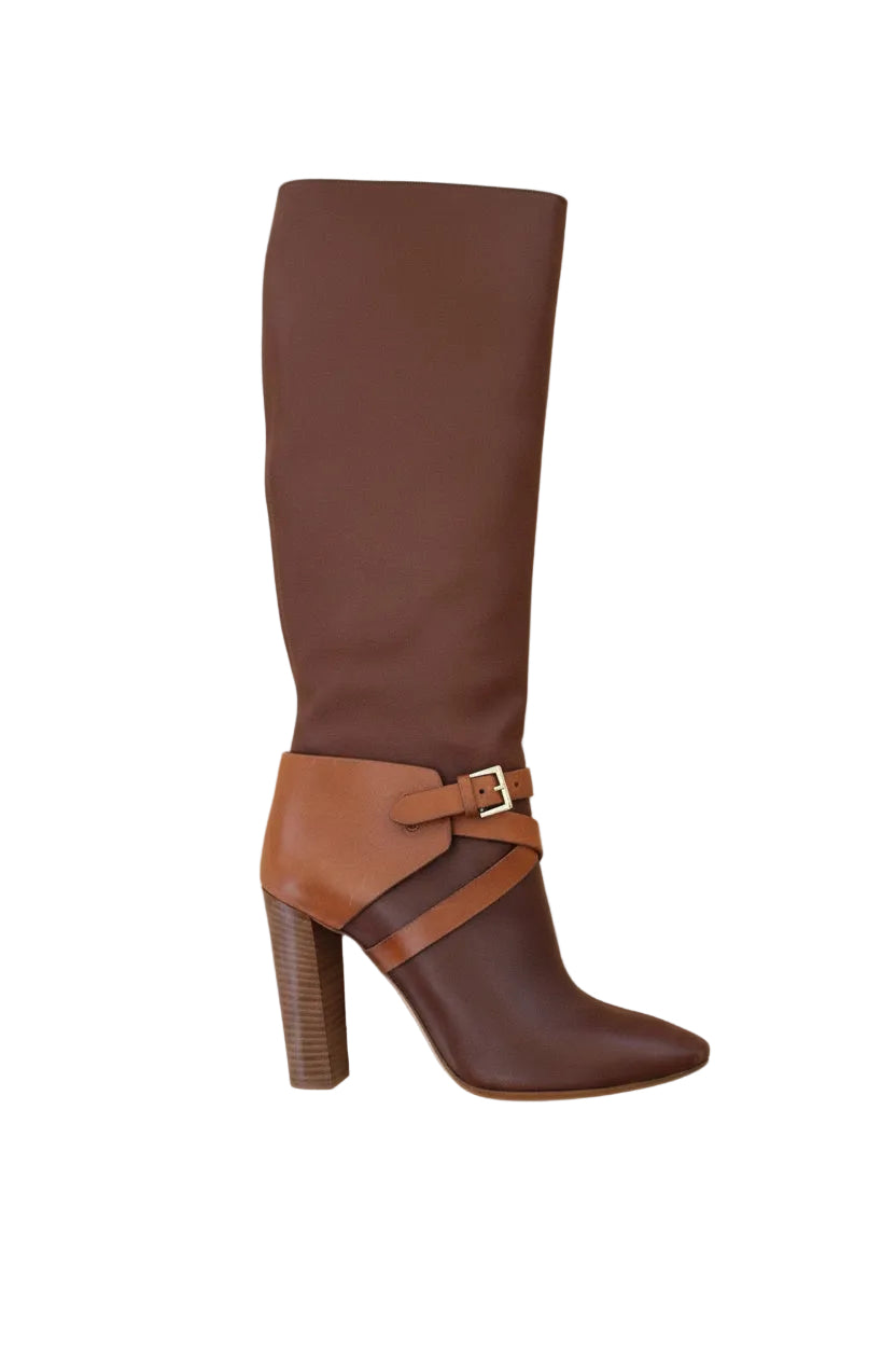 Mulberry Brown Leather Boots – EU 40 – 11 cm Heel –