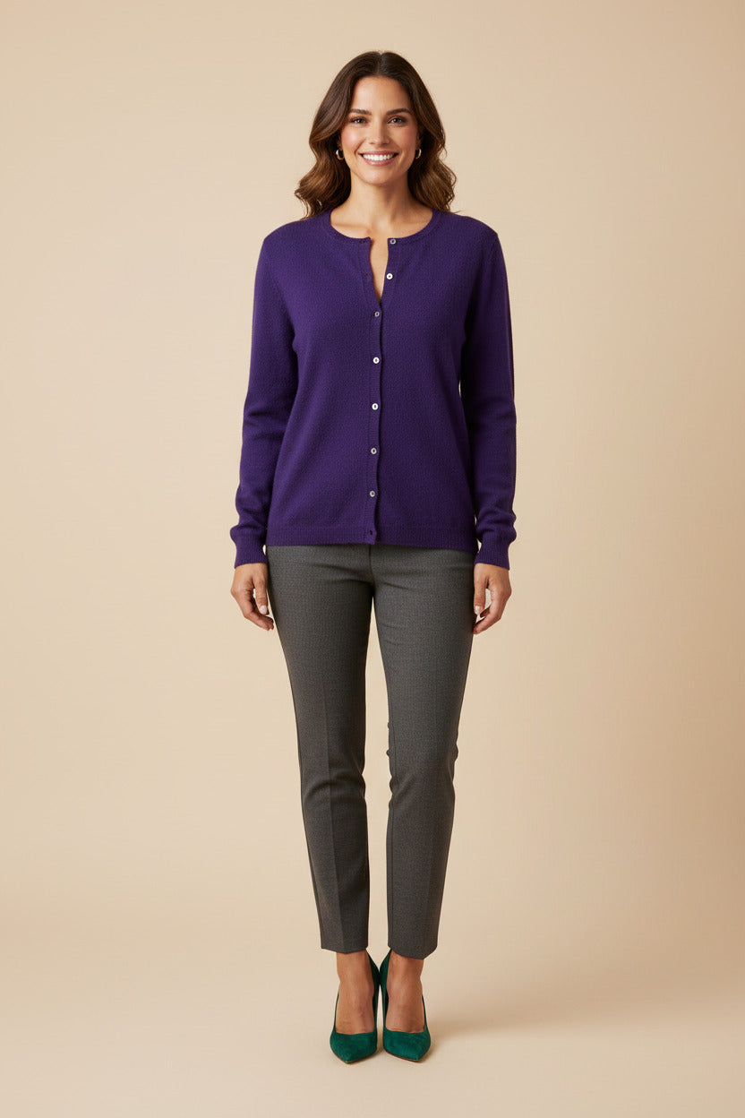 Repeat Cashmere – 100% Cashmere Sweater  – Purple– Size 38