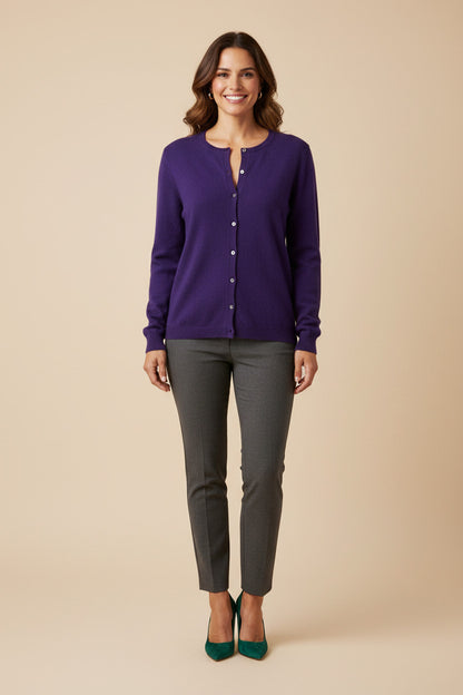 Repeat Cashmere – 100% Cashmere Sweater  – Purple– Size 38