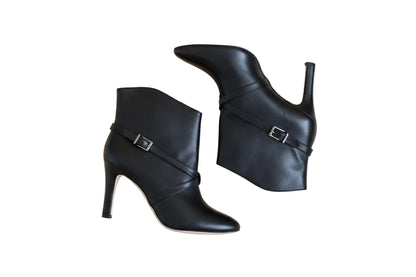 BCBGeneration Leather Ankle Boots – Size 40 – Black – 10 cm Heel