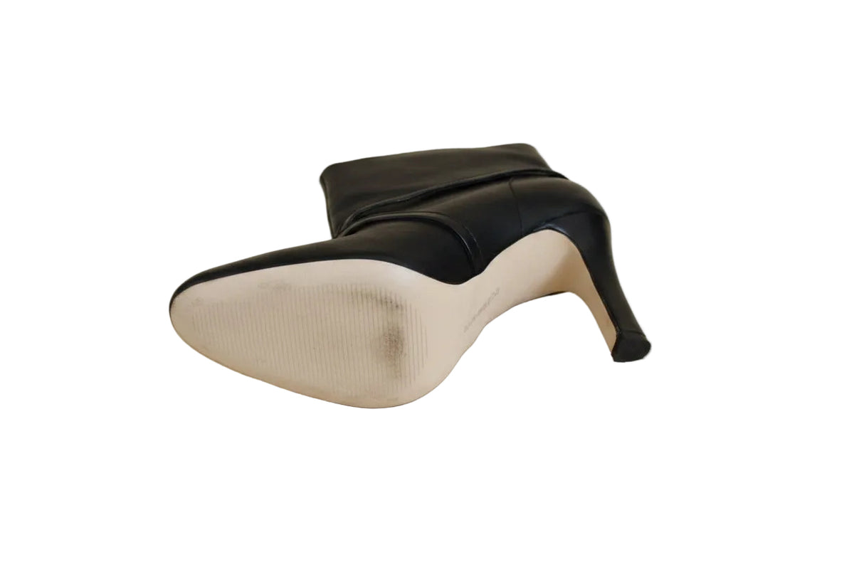 BCBGeneration Leather Ankle Boots – Size 40 – Black – 10 cm Heel