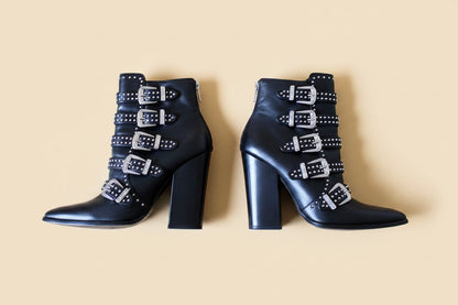 Steve Madden Leather Ankle Boots – Size 40 / 9 – Black