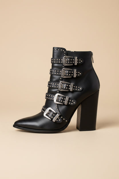 Steve Madden Leather Ankle Boots – Size 40 / 9 – Black