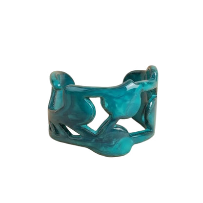Pilgrim Bracelet & Ring Set – Turquoise Blue