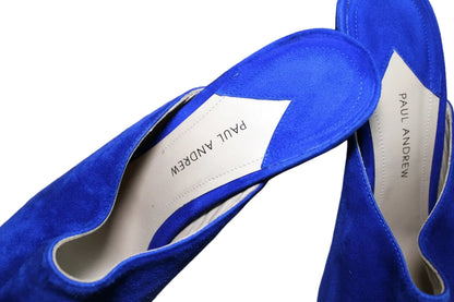 Paul Andrew Suede Mules / Clogs – Size 40 / 9 – Blue – 10 cm Heel