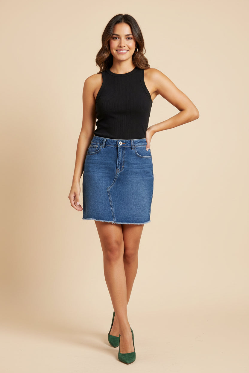 Koton Denim Mini Skirt – Size M / 38–40 – Blue –