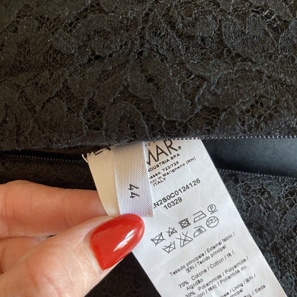 N°21 Lace Pencil Skirt – Size 38 / IT 44 – Black – Cotton & Polyamide