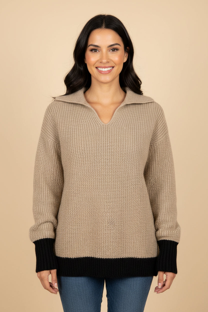 Prada Vintage Mohair Sweater – Size S / 34–38 – Cream, Brown & Purple