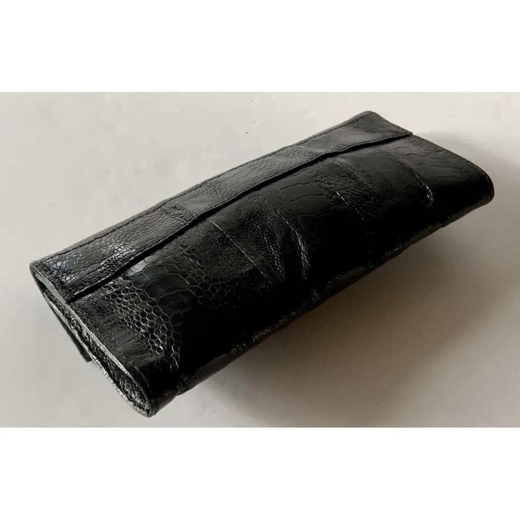 R+Y Augousti – Exotic Leather Clutch aus Rochenleder und Gold