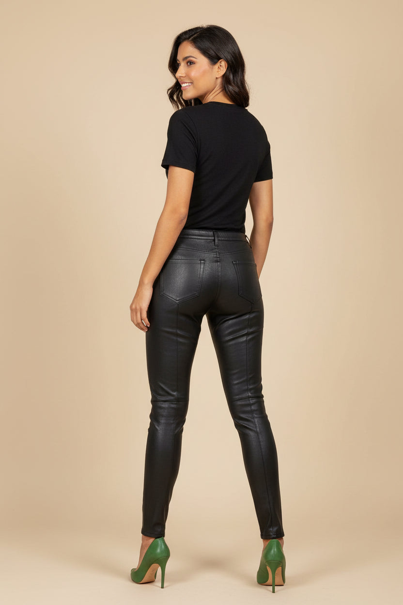 Prada Milano Leather Jeans – Size 34 / IT 40 – Black – Lambskin