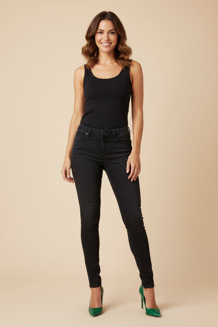 Mango Oliva Jeans – Size 34 / 26 – Black – Organic Cotton