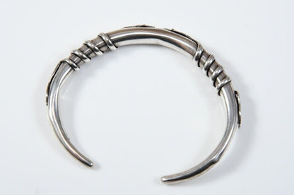 925 Sterling Silver Snake Bangle – Approx. 5.2 cm Diameter