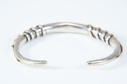 925 Sterling Silver Snake Bangle – Approx. 5.2 cm Diameter