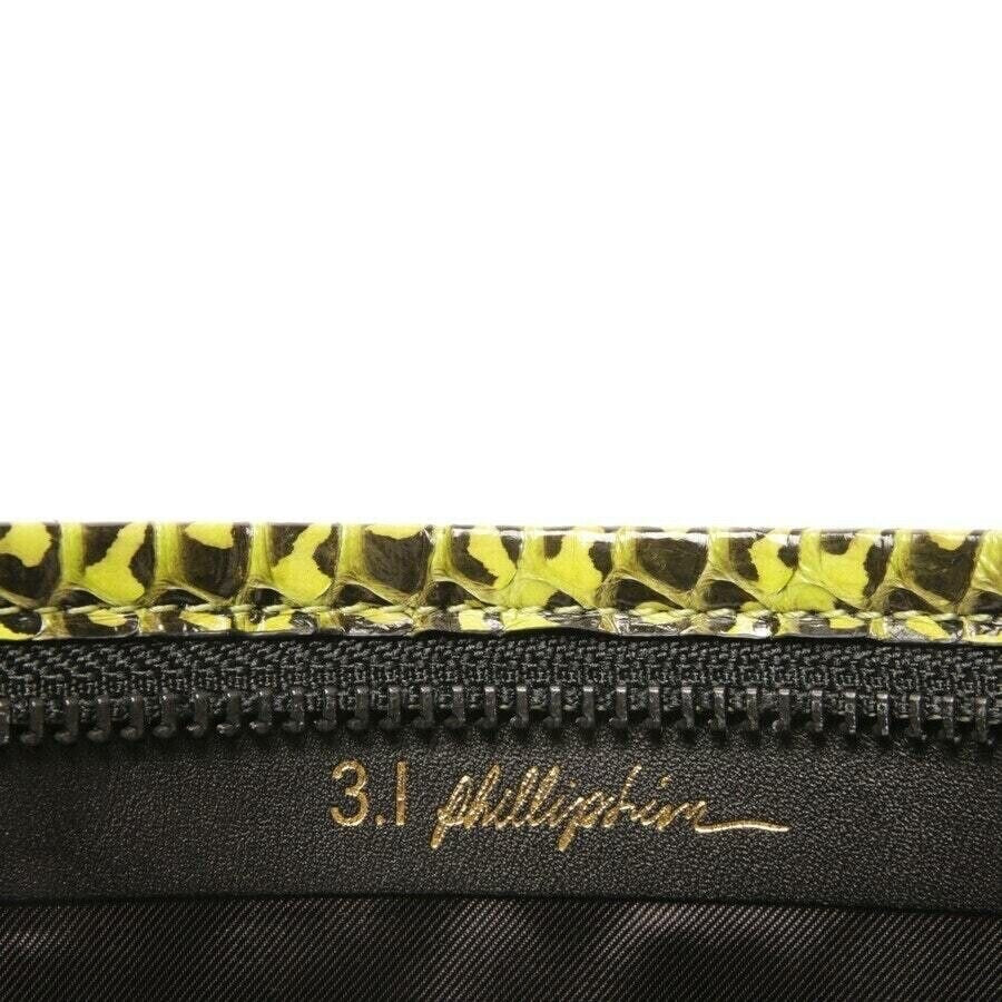 3.1 Phillip Lim Clutch – Apple Green & Brown – Reptile Leather