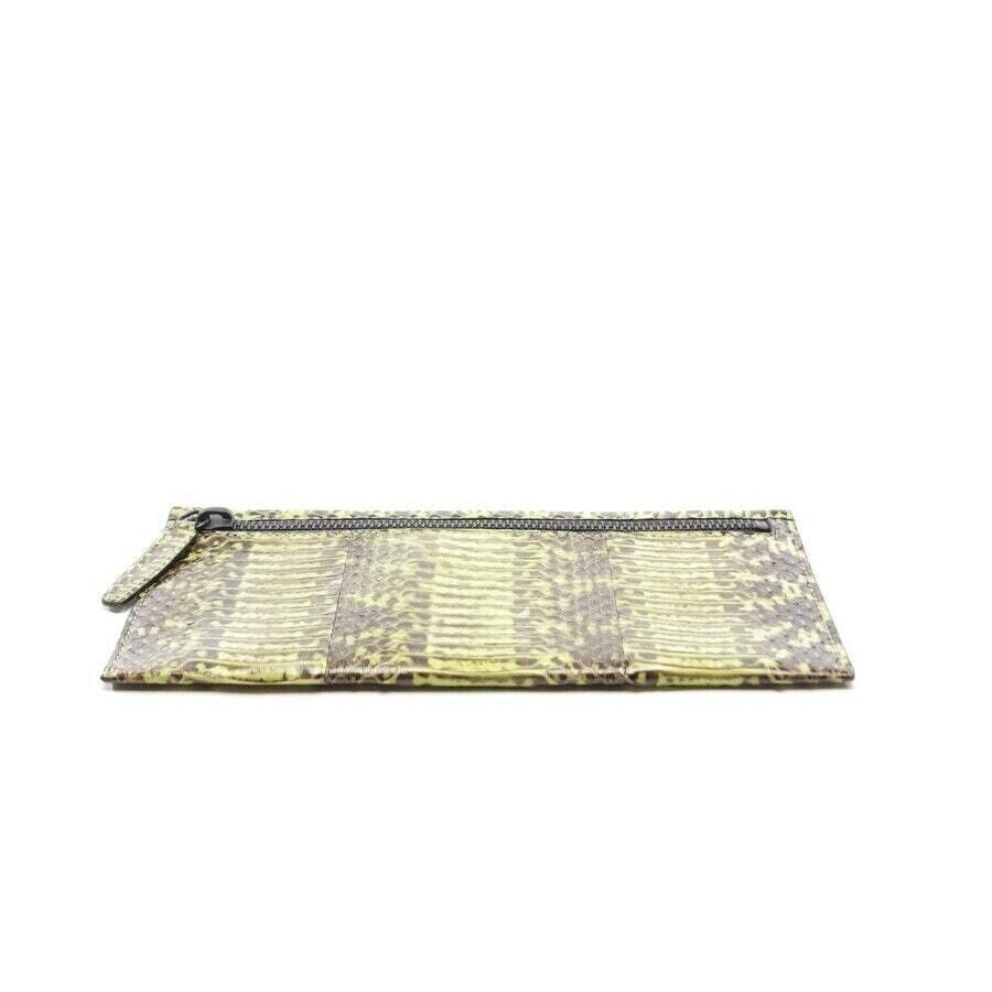 3.1 Phillip Lim Clutch – Apple Green & Brown – Reptile Leather